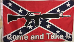 Assault Weapon on Battleflag w/ Come and take it. 