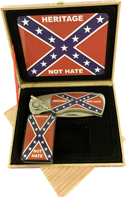 Knife 124 Heritage Not Hate Knife & Lighter Set  In a nice collectors box Knife length closed 4" 