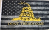 Black US Flag with Gadsden Don't Tread On Me 