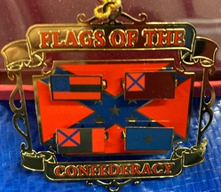 Flags of the Confederacy Brass Ornament - Orn3