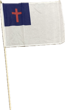 Christian 12"x18" Stick Flag Sold By The Dozen 