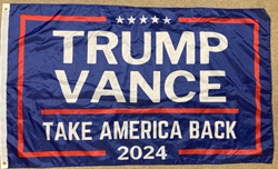 FT68 TRUMP VANCE  TAKE AMERICA BACK BLUE FLAG TRUMP