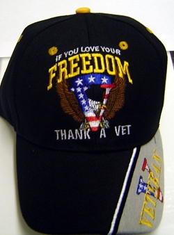 Thank a Vet Cap Black 