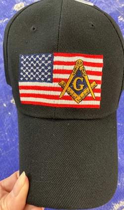 Mason Cap With US Flag 