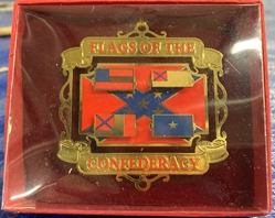 Flags of the Confederacy Brass Ornament - Orn3