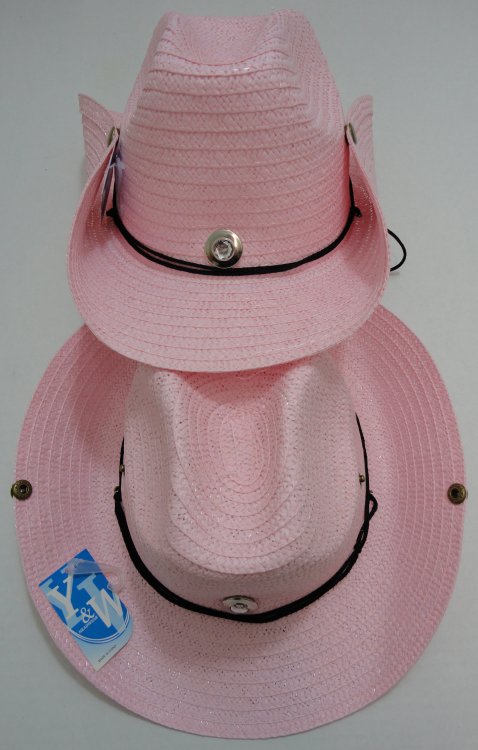 Pink Straw Cowboy Hats 